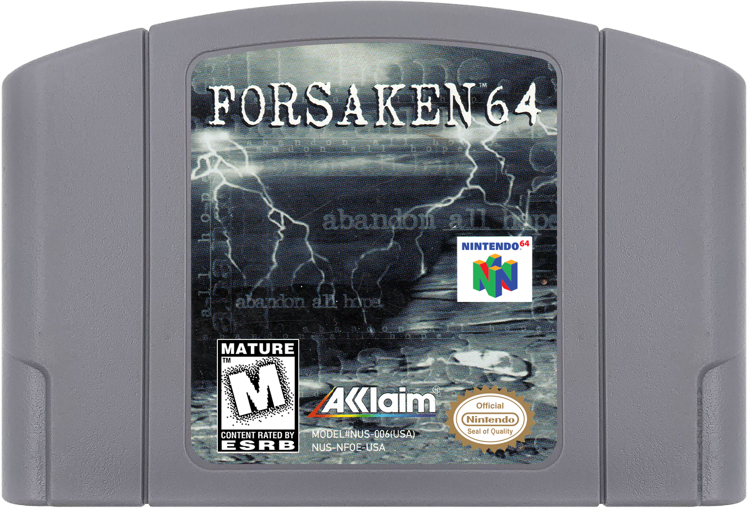 Forsaken 64 Cartridge Label