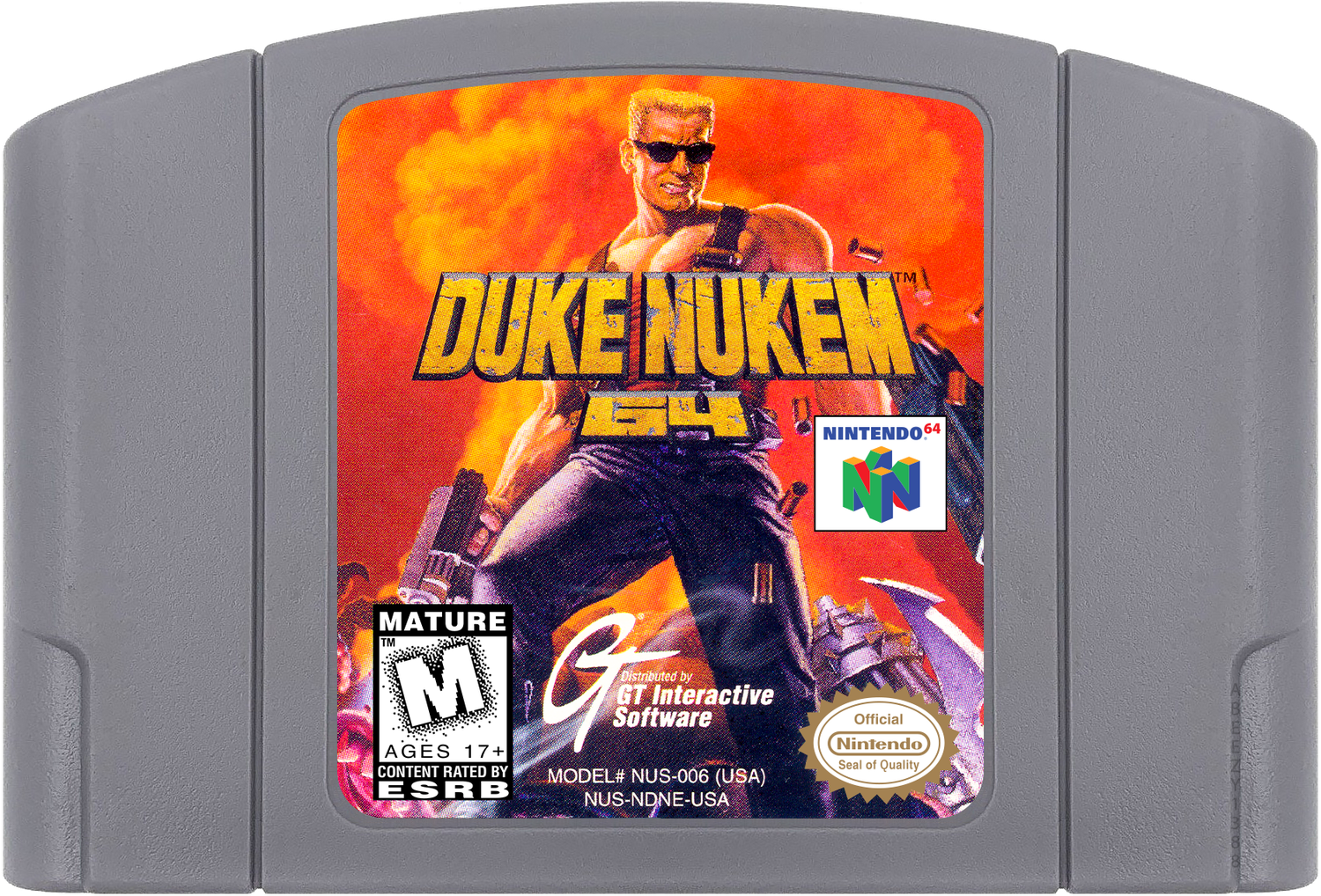Duke Nukem 64 Cartridge Label