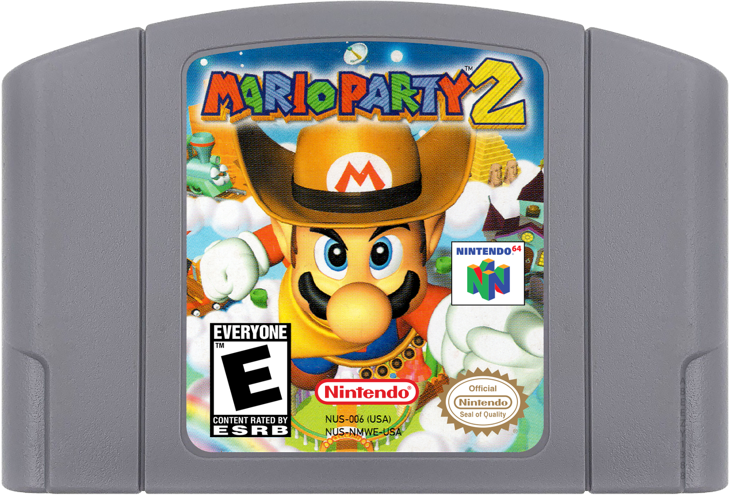 Mario Party 2 Cartridge Label