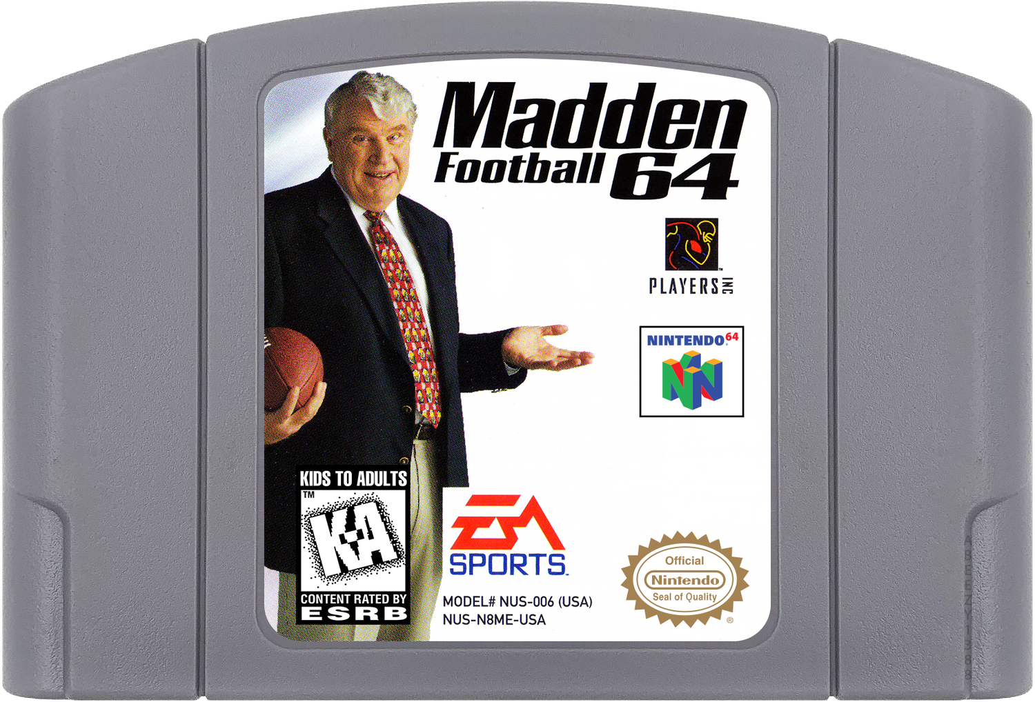 Madden Football 64 Cartridge Label