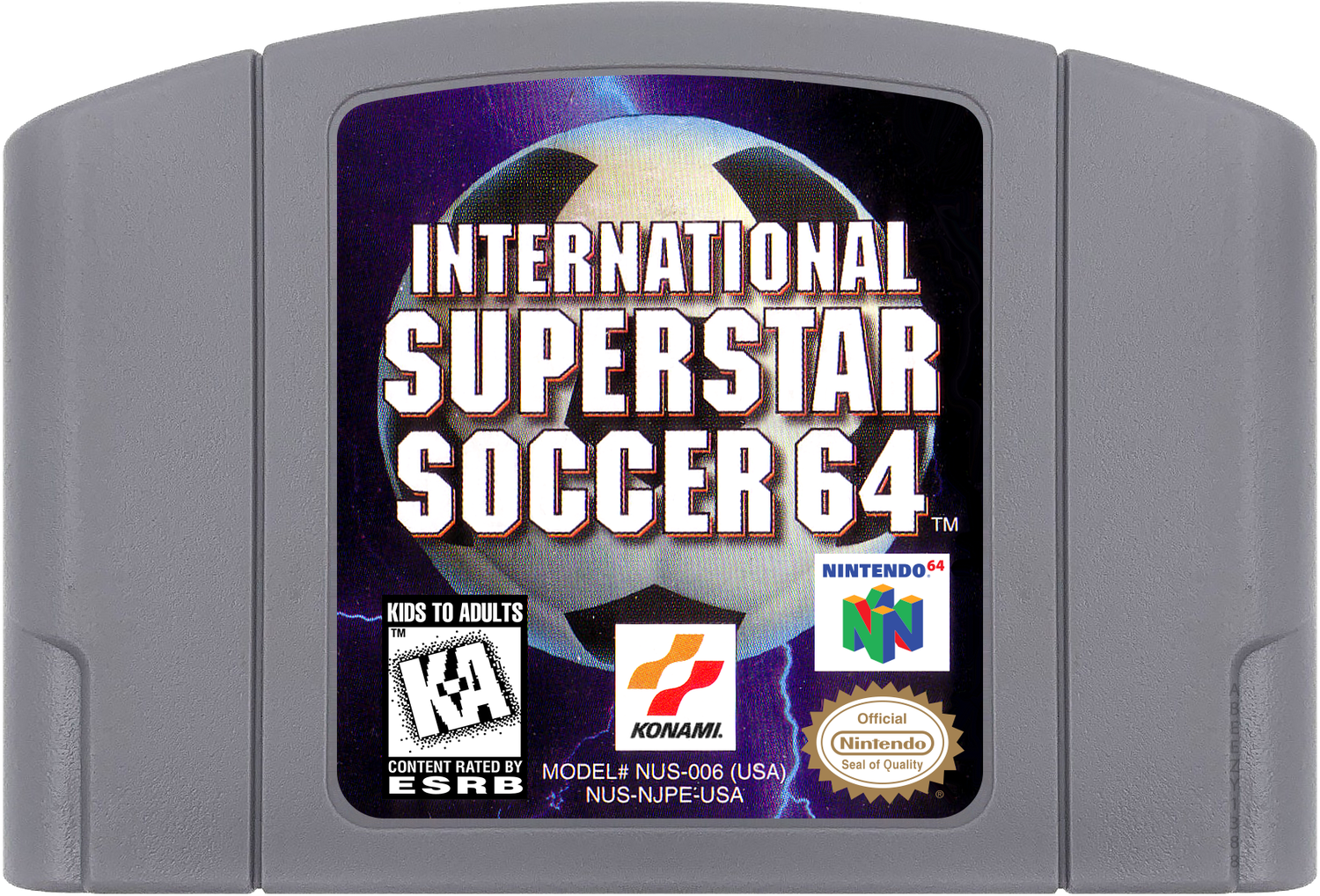 International Superstar Soccer 64 Cartridge Label
