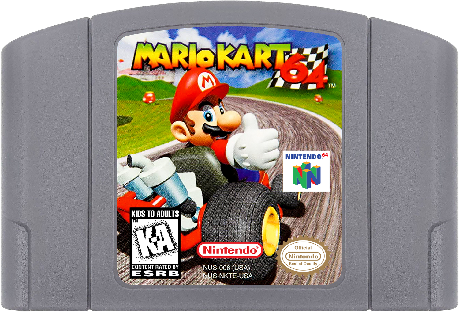 Mario Kart 64 Cartridge Label