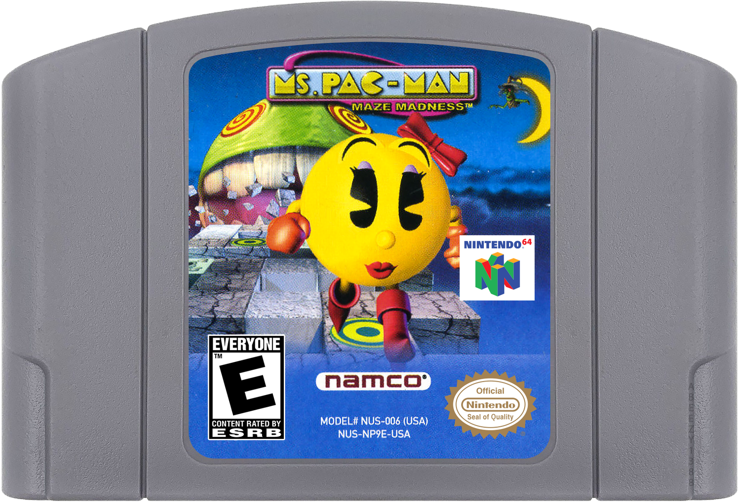 Ms. Pac-Man - Maze Madness Cartridge Label