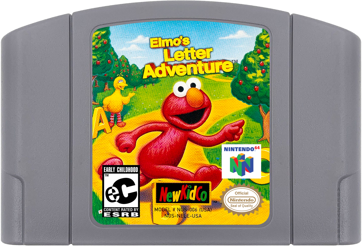 Sesame Street - Elmo's Letter Adventure Cartridge Label