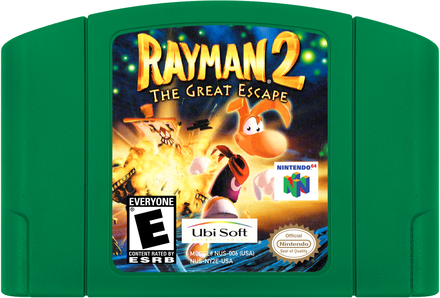 Rayman 2 - The Great Escape Cartridge Label
