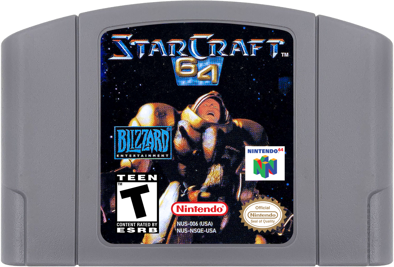 StarCraft 64 Cartridge Label