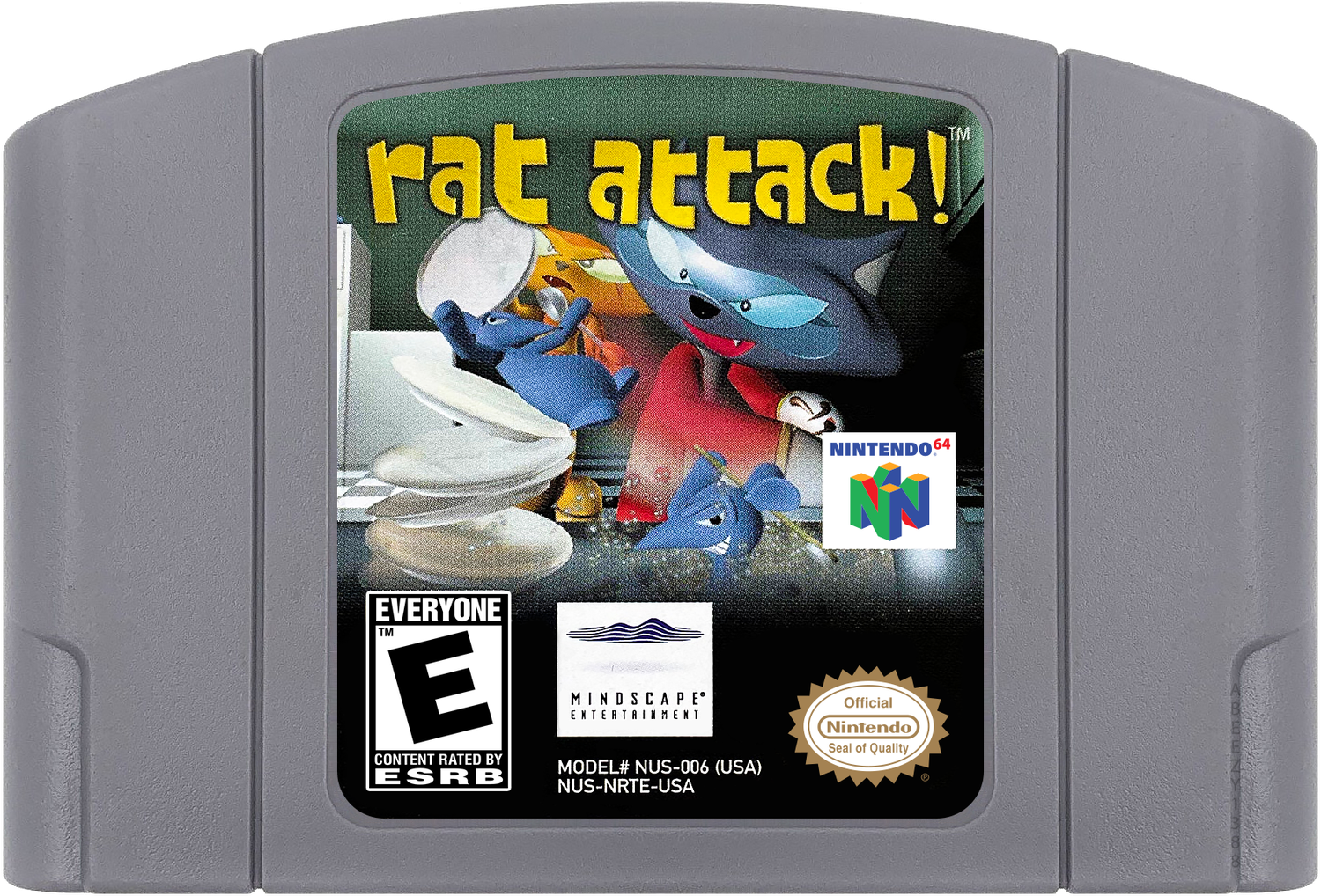 Rat Attack! Cartridge Label