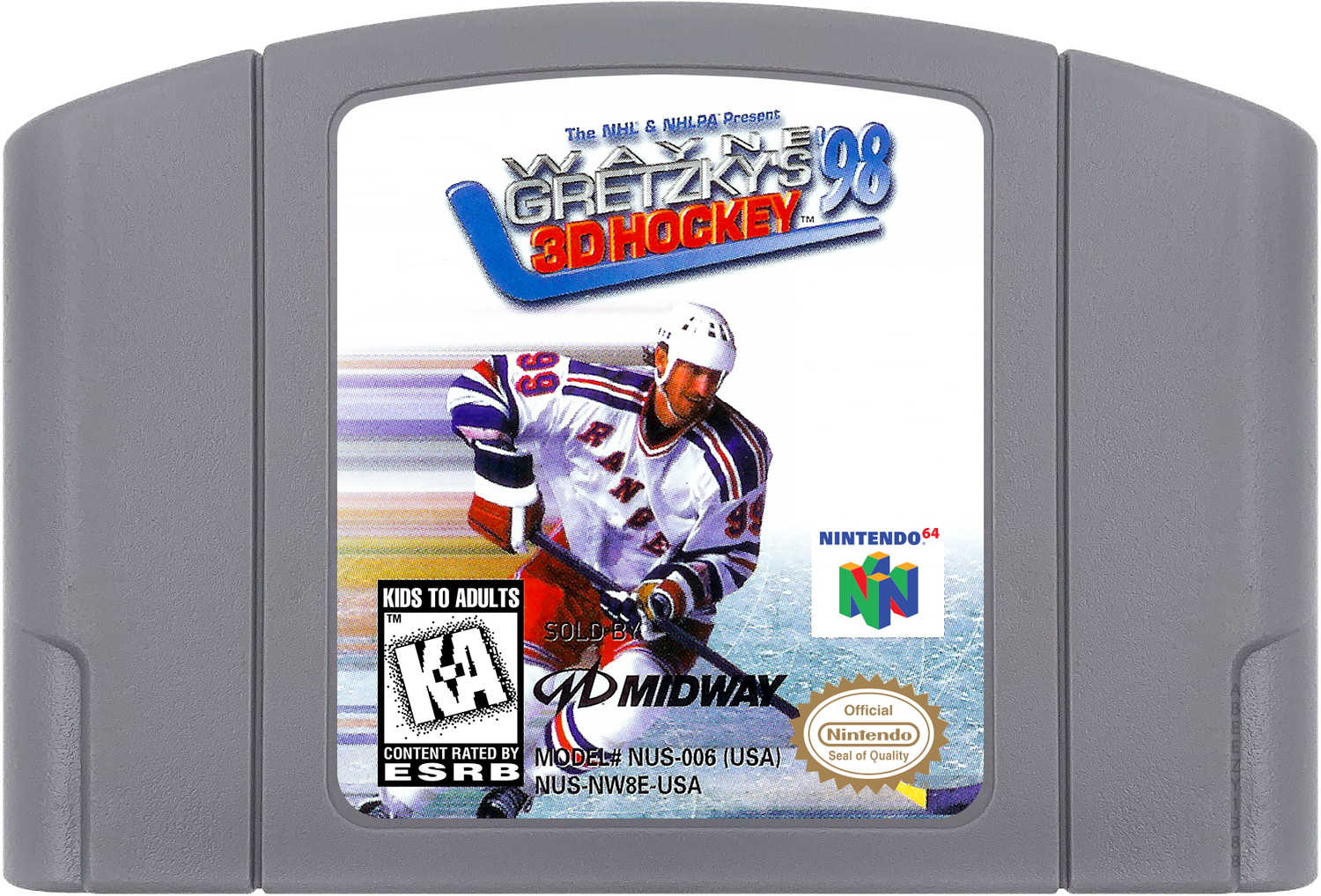 Wayne Gretzky's 3D Hockey '98 Cartridge Label