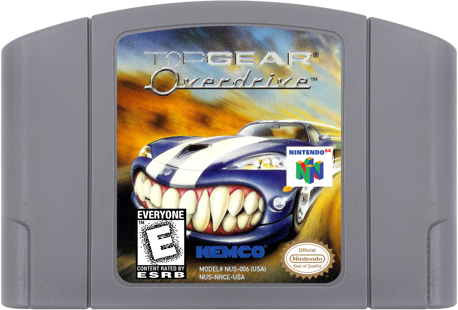 Top Gear Overdrive Cartridge Label