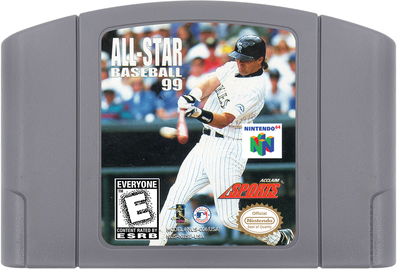 All-Star Baseball 99 Cartridge Label