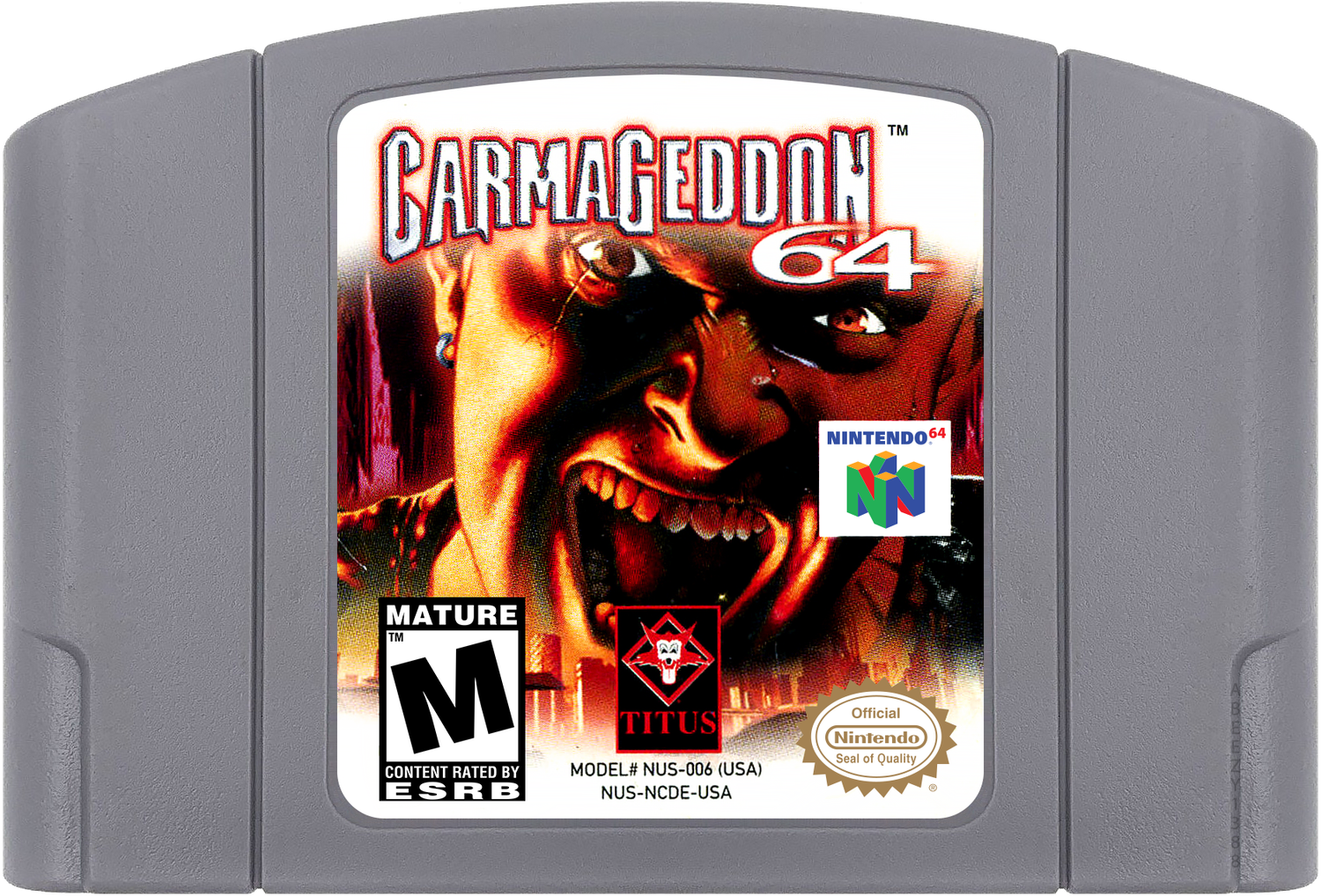 Carmageddon 64 Cartridge Label
