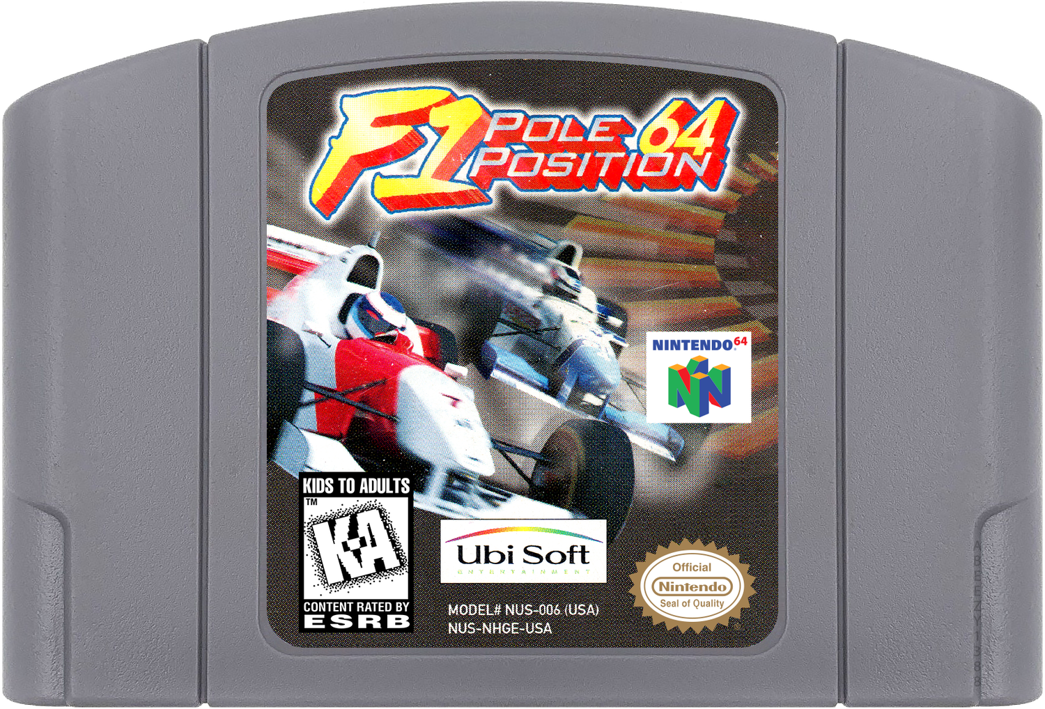 F1 Pole Position 64 Cartridge Label