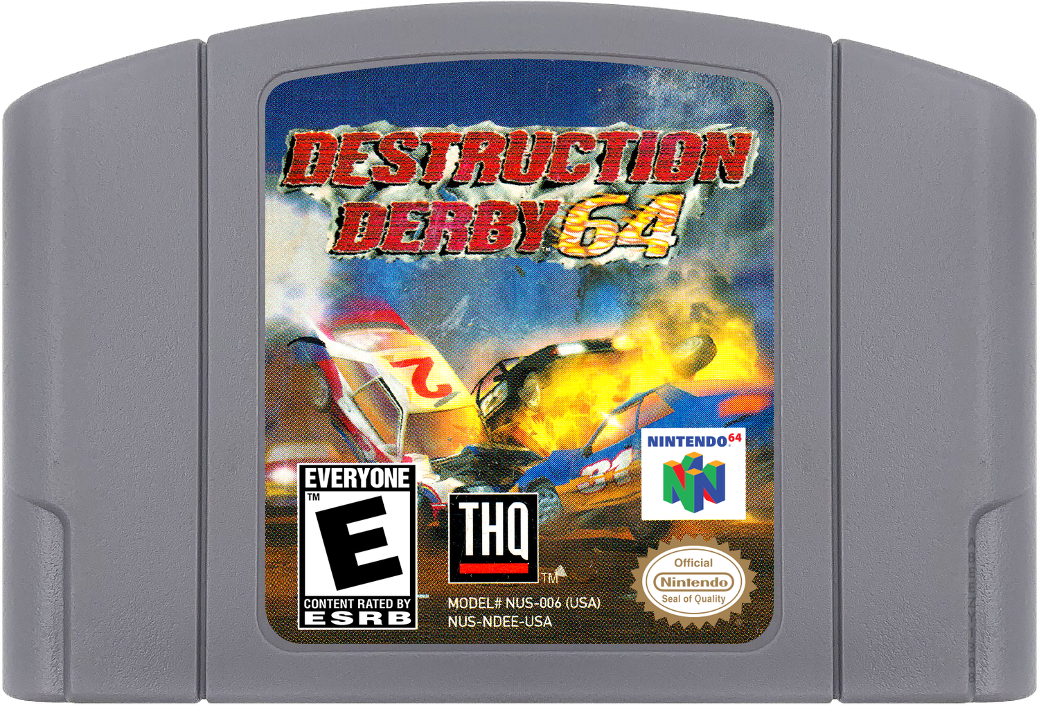Destruction Derby 64 Cartridge Label