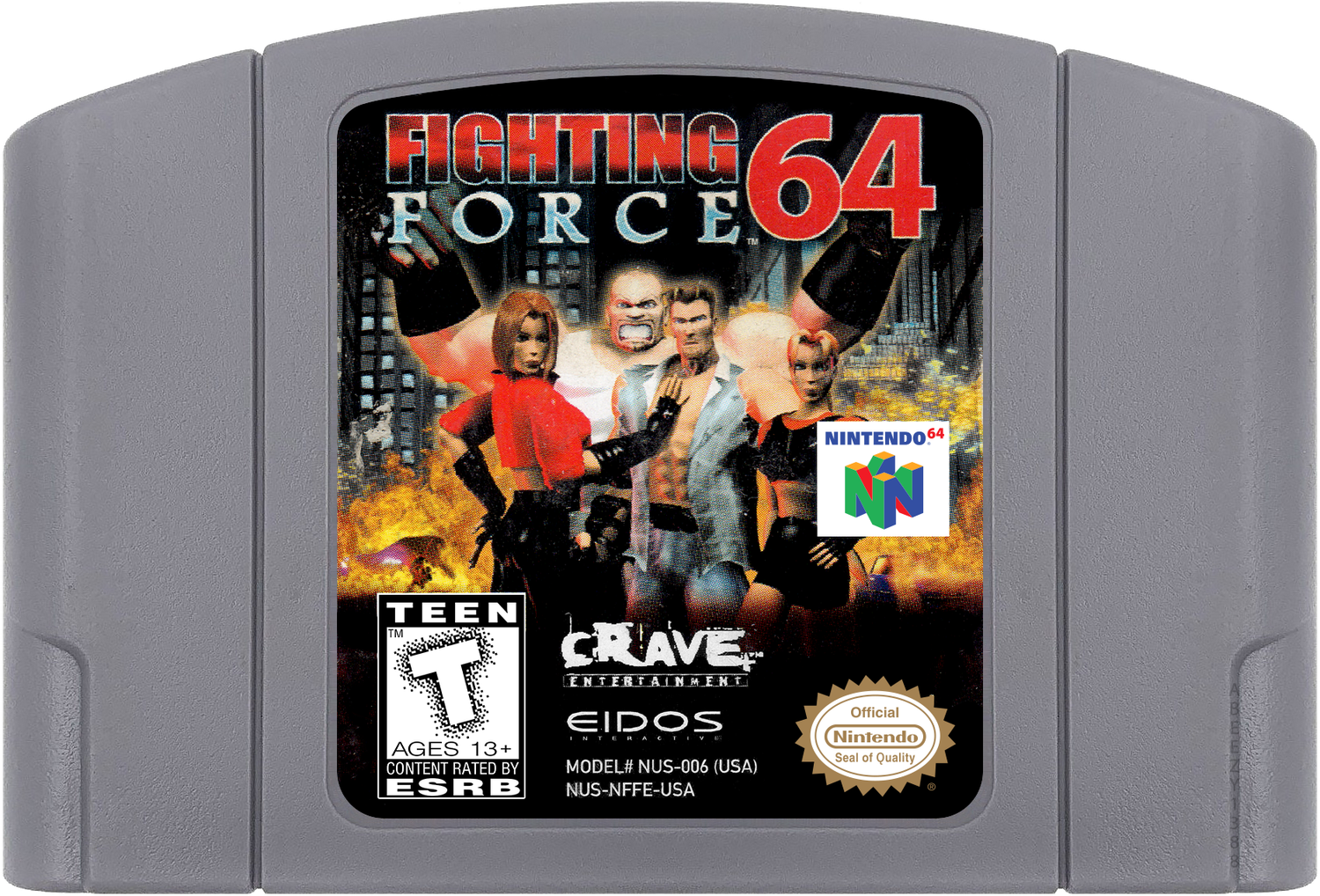 Fighting Force 64 Cartridge Label