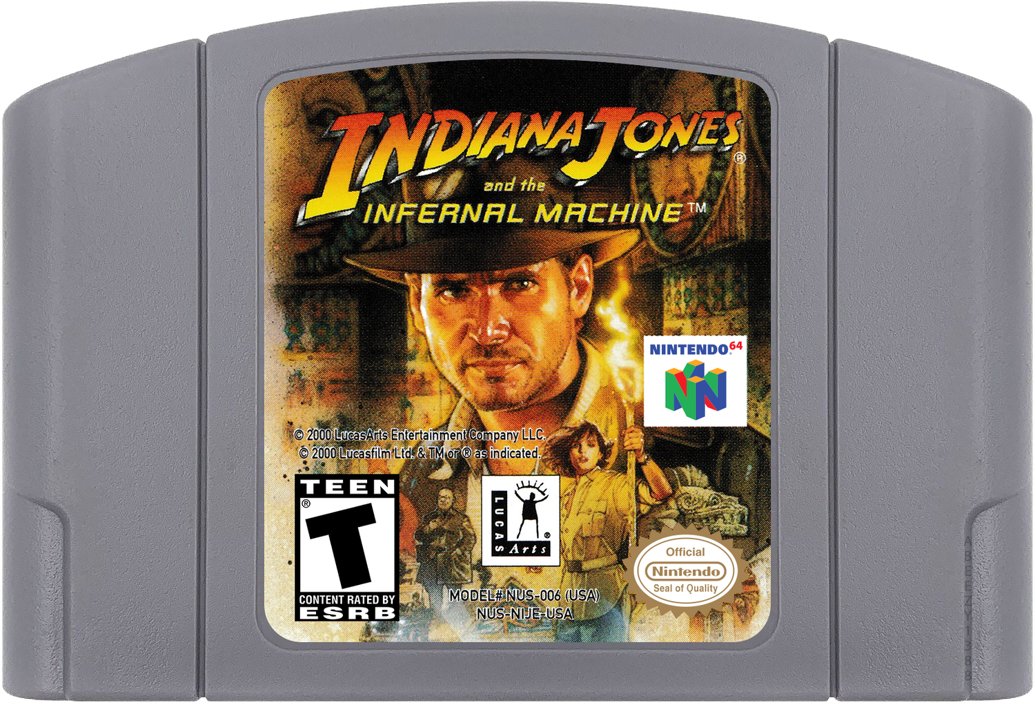 Indiana Jones and the Infernal Machine Cartridge Label