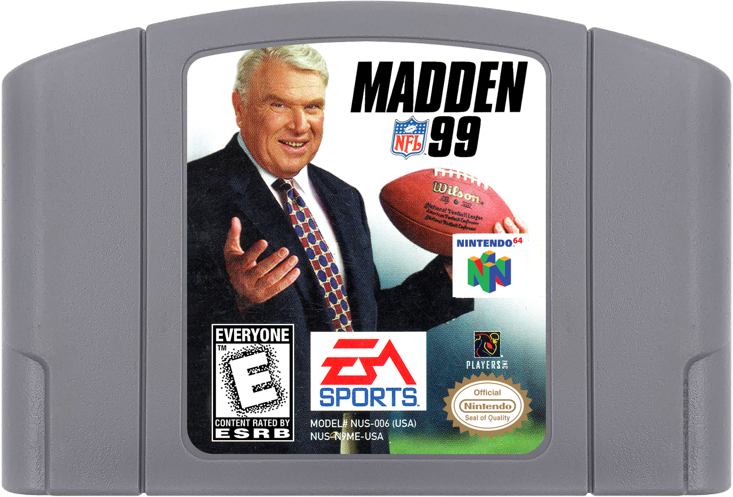 Madden NFL 99 Cartridge Label