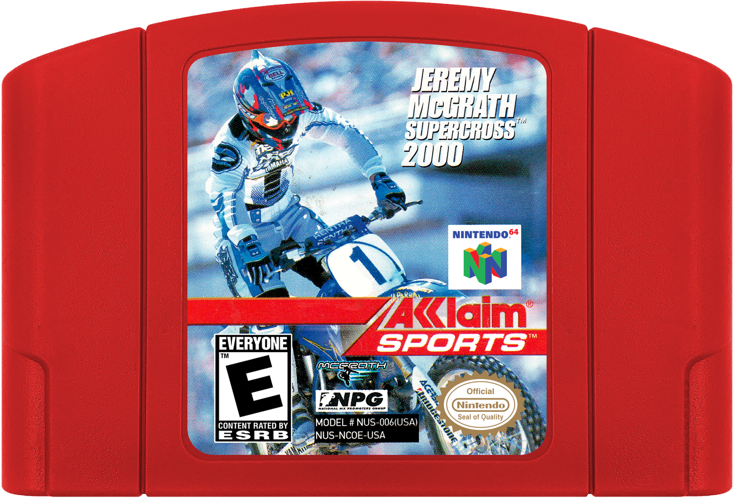 Jeremy McGrath Supercross 2000 Cartridge Label