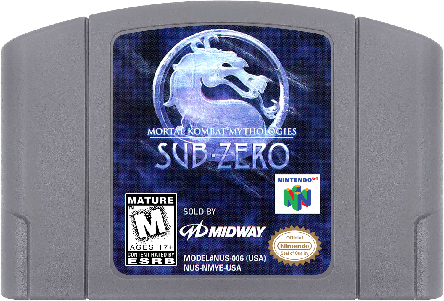 Mortal Kombat Mythologies - Sub-Zero Cartridge Label