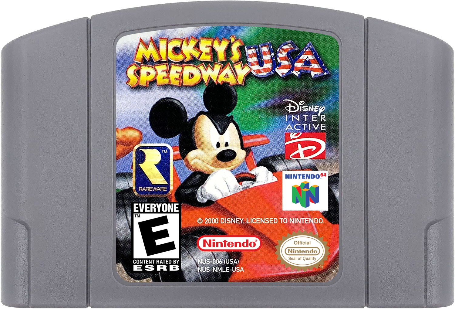 Mickey's Speedway USA Cartridge Label