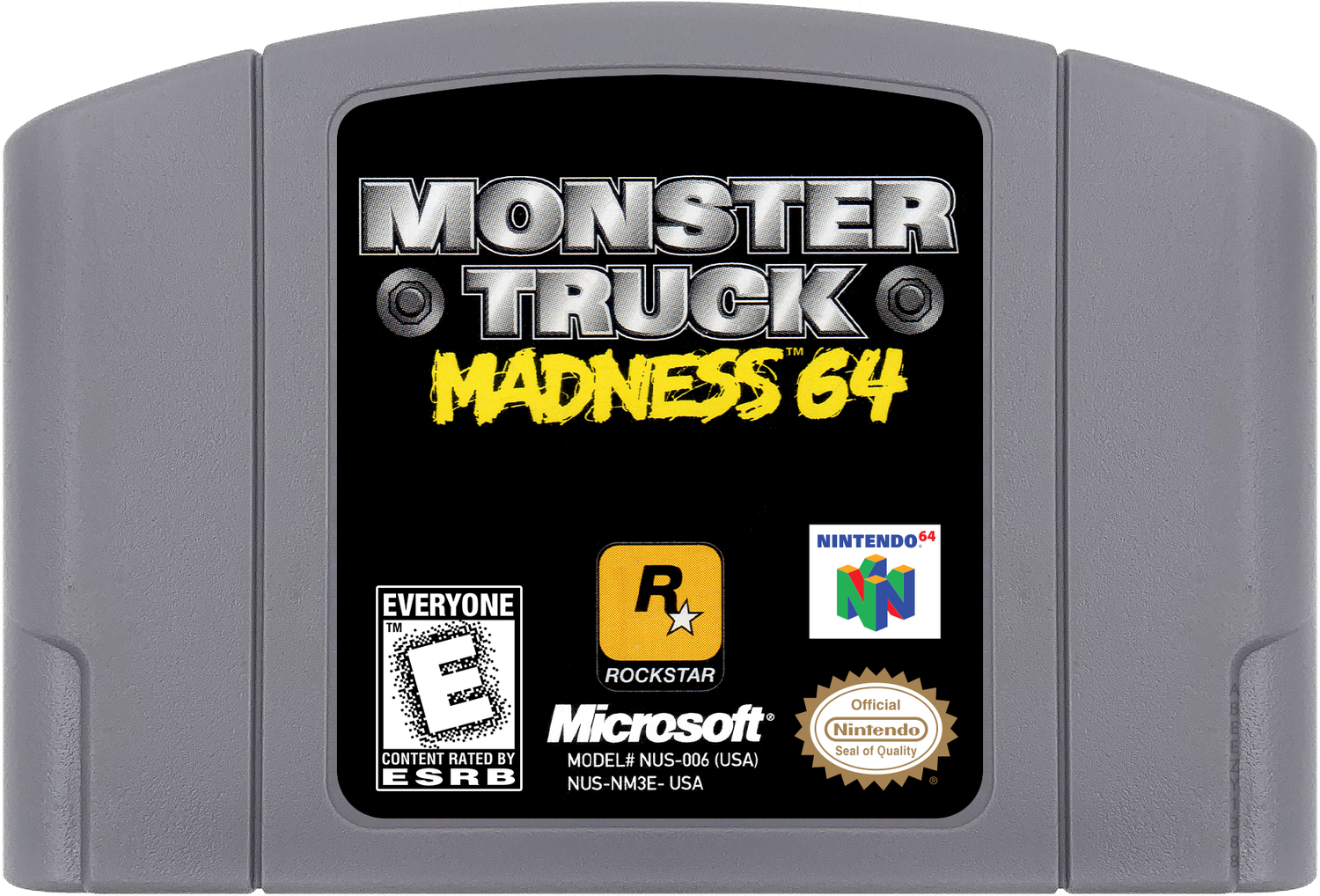 Monster Truck Madness 64 Cartridge Label