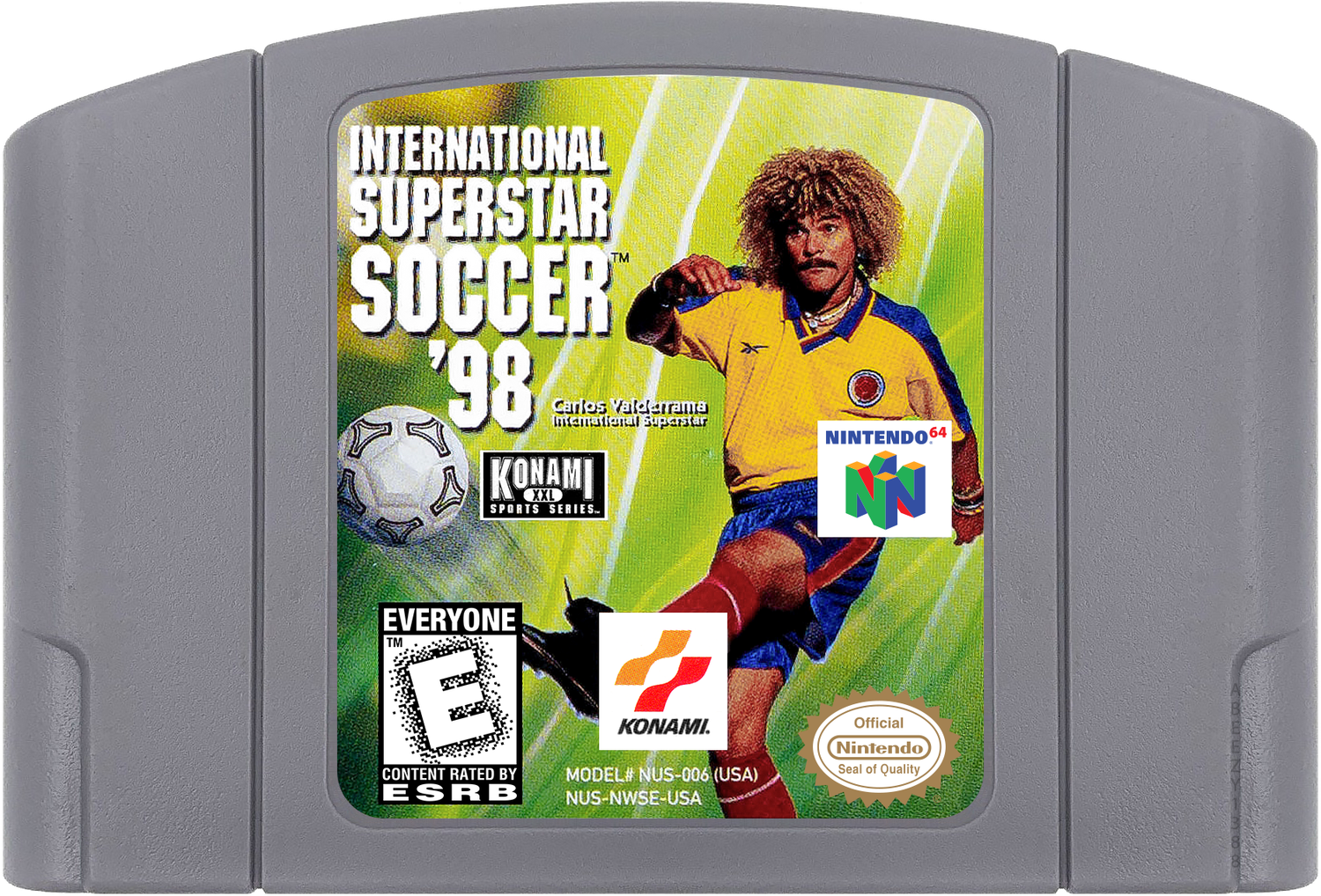 International Superstar Soccer '98 Cartridge Label