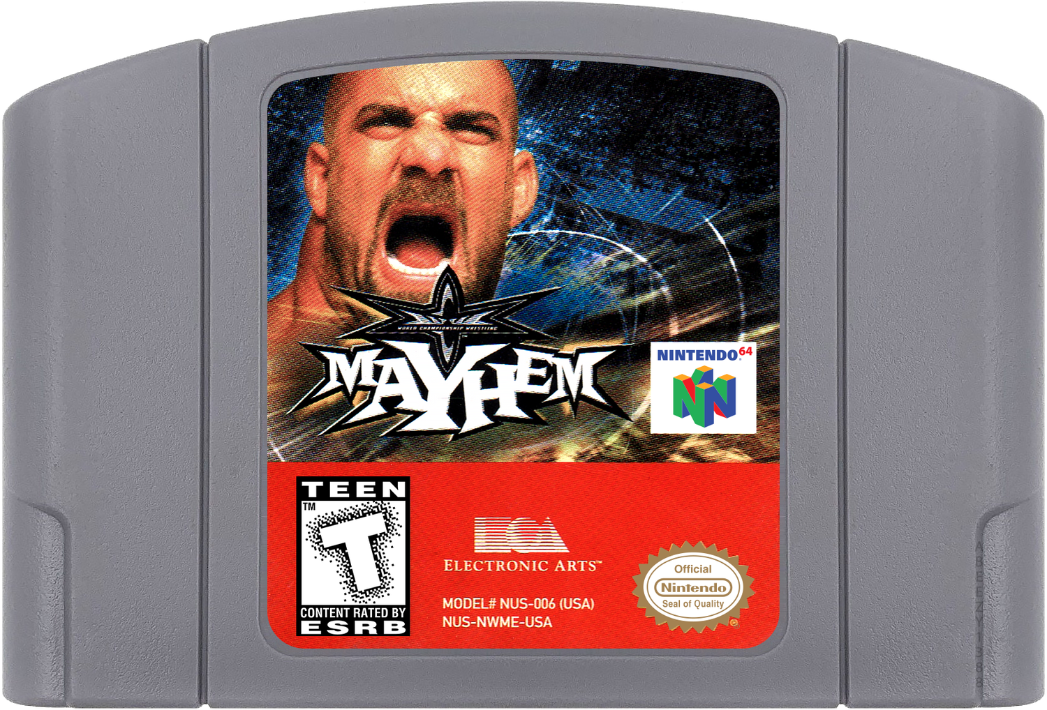 WCW Mayhem Cartridge Label