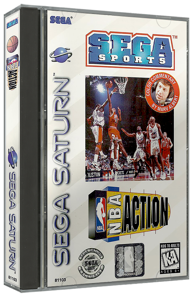 NBA Action | NTSC | Sega Saturn | SS | En | Reproduction Case and Booklet - NO GAME