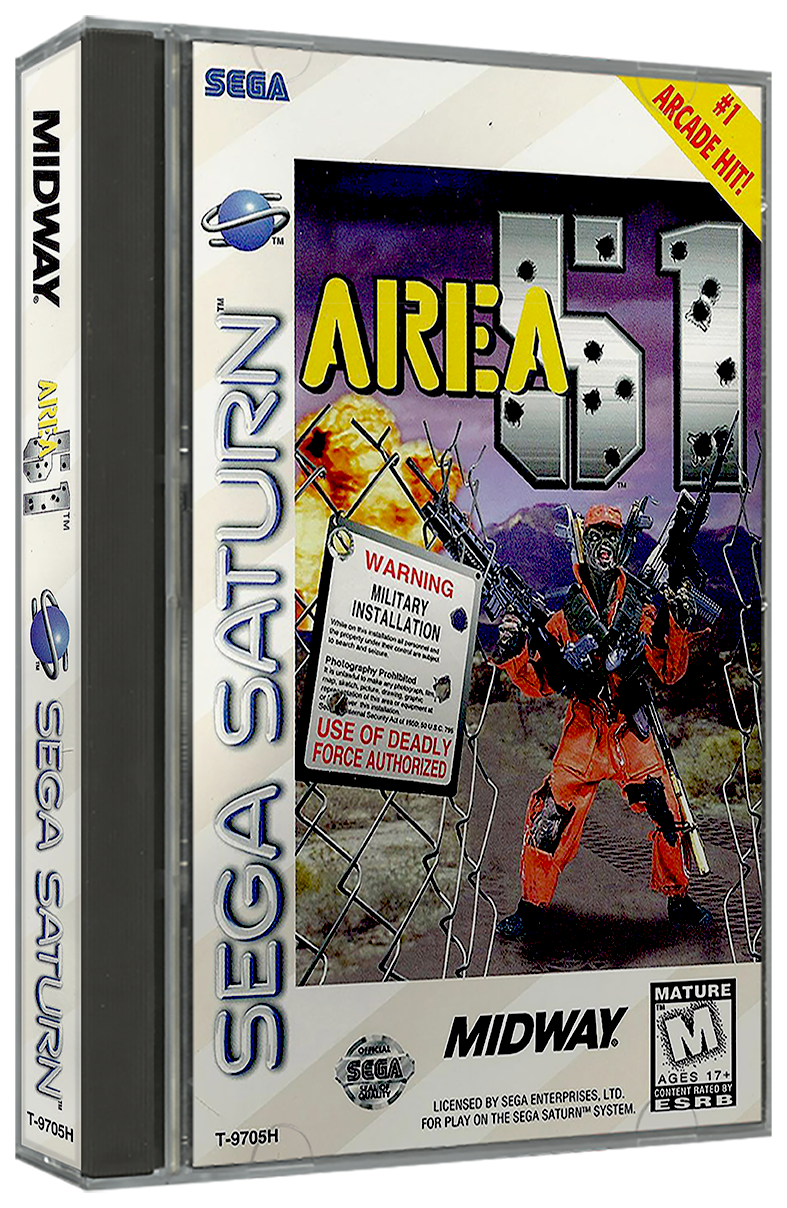 Area 51 | NTSC | Sega Saturn | SS | En | Reproduction Case and Booklet - NO GAME