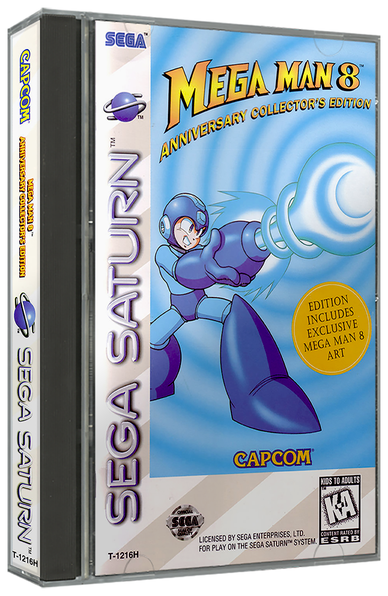 Mega Man 8 - Anniversary Collector's Edition | NTSC | Sega Saturn | SS | En | Reproduction Case and Booklet - NO GAME