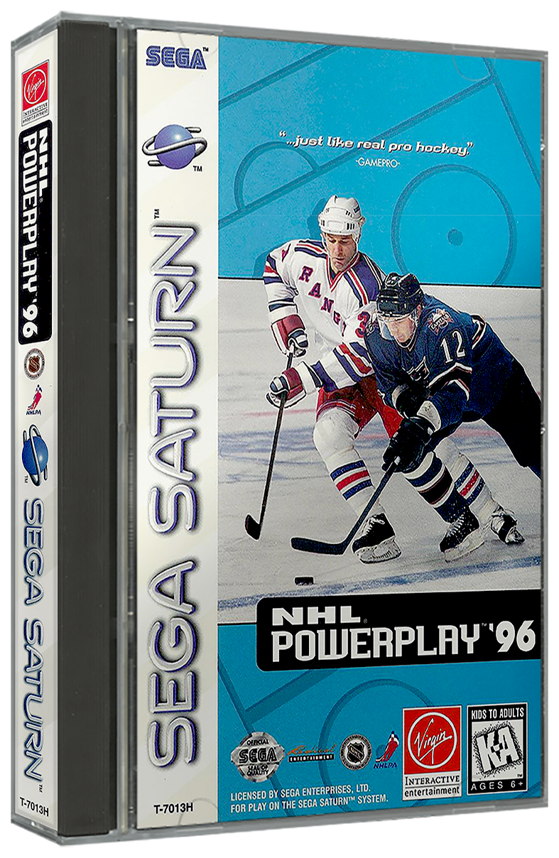 NHL Powerplay '96 | NTSC | Sega Saturn | SS | En | Reproduction Case and Booklet - NO GAME