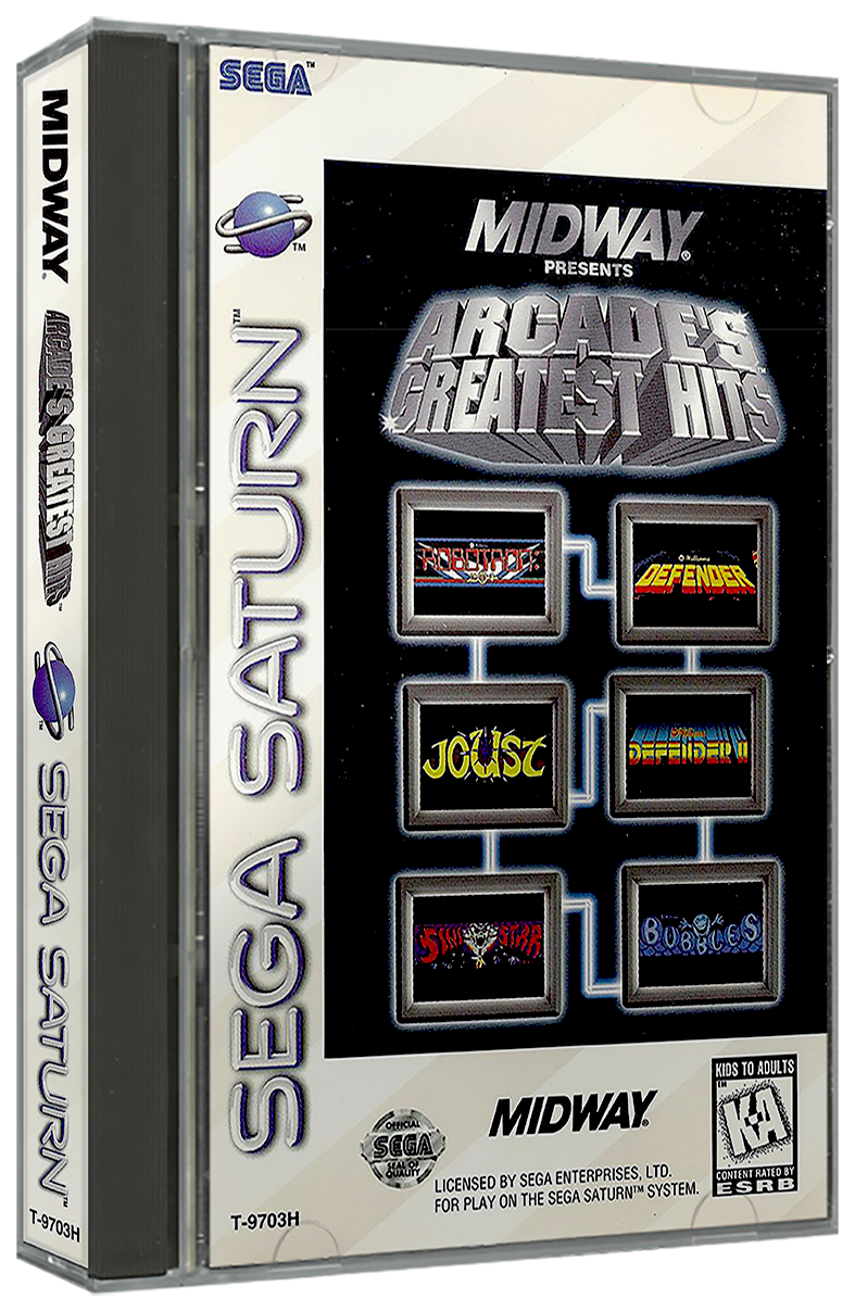 Arcade's Greatest Hits - Williams | NTSC | Sega Saturn | SS | En | Reproduction Case and Booklet - NO GAME