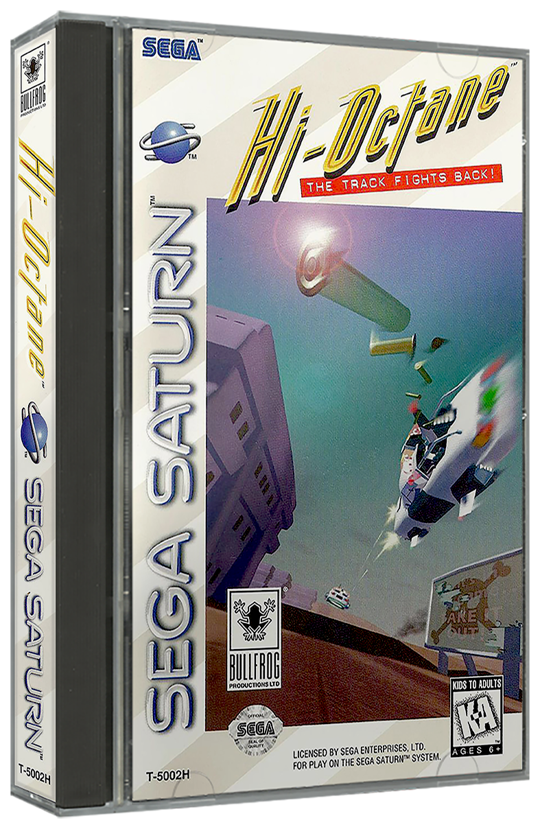 Hi-Octane - The Track Fights Back! | NTSC | Sega Saturn | SS | En | Reproduction Case and Booklet - NO GAME