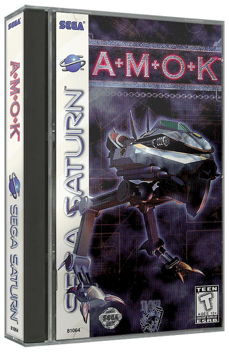 A+M+O+K | NTSC | Sega Saturn | SS | En | Reproduction Case and Booklet - NO GAME