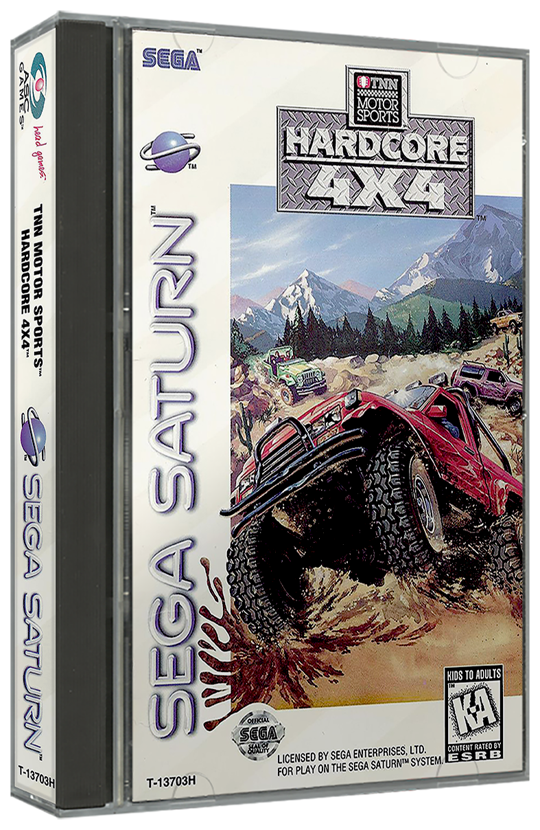 TNN Motor Sports - Hardcore 4X4 | NTSC | Sega Saturn | SS | En | Reproduction Case and Booklet - NO GAME