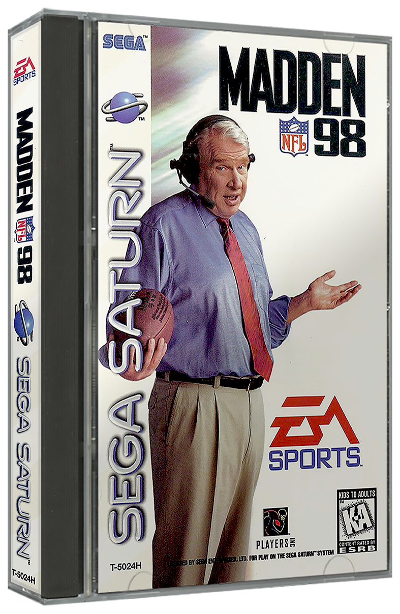 Madden NFL 98 | NTSC | Sega Saturn | SS | En | Reproduction Case and Booklet - NO GAME