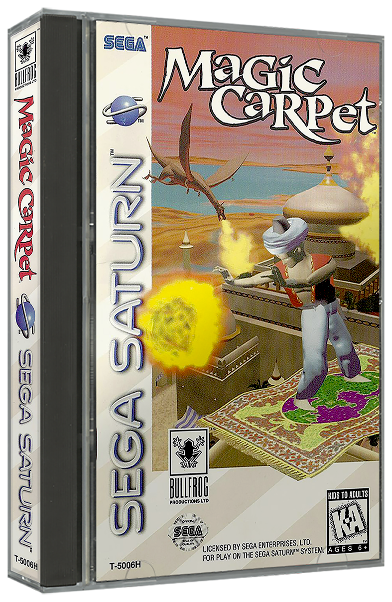 Magic Carpet | NTSC | Sega Saturn | SS | En | Reproduction Case and Booklet - NO GAME