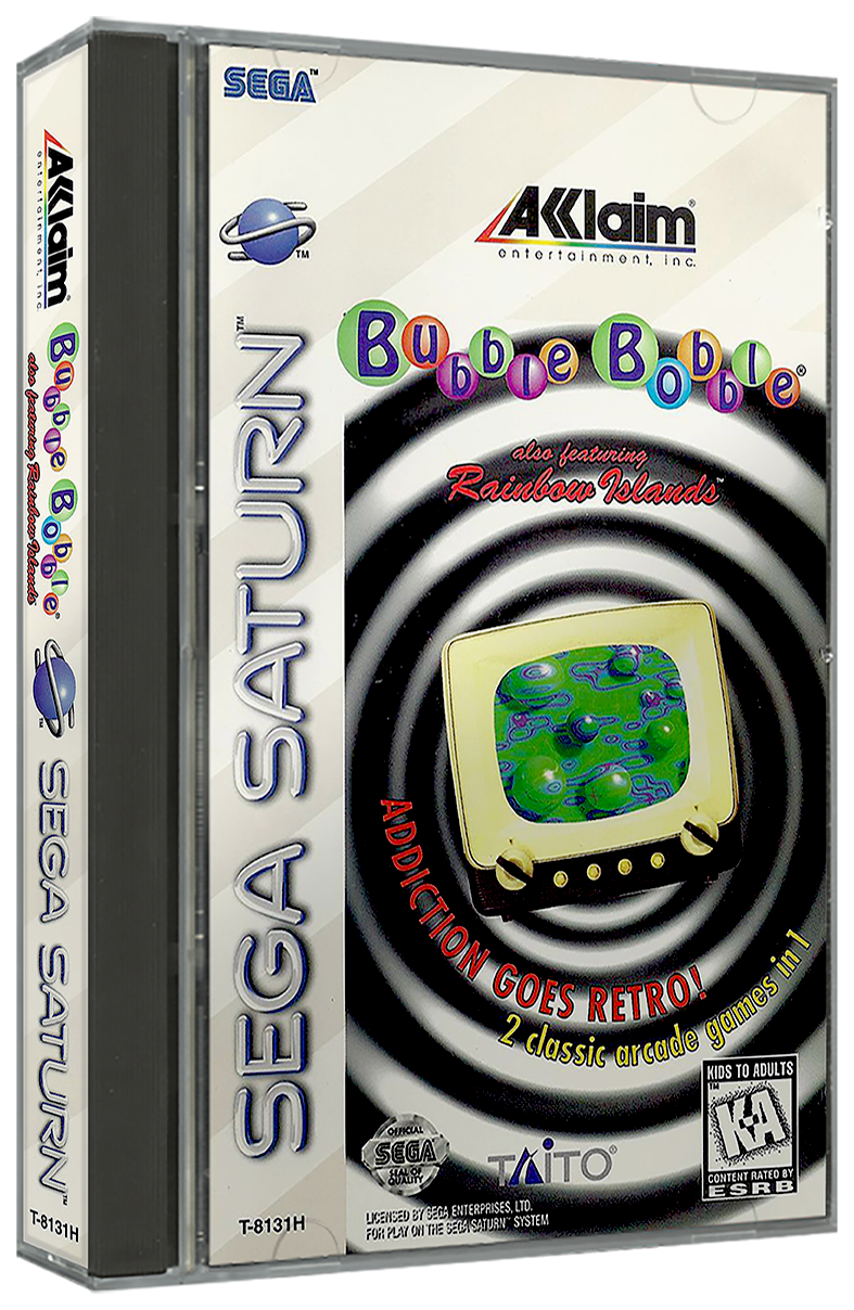 Bubble Bobble - Also featuring Rainbow Islands | NTSC | Sega Saturn | SS | En | Reproduction Case and Booklet - NO GAME