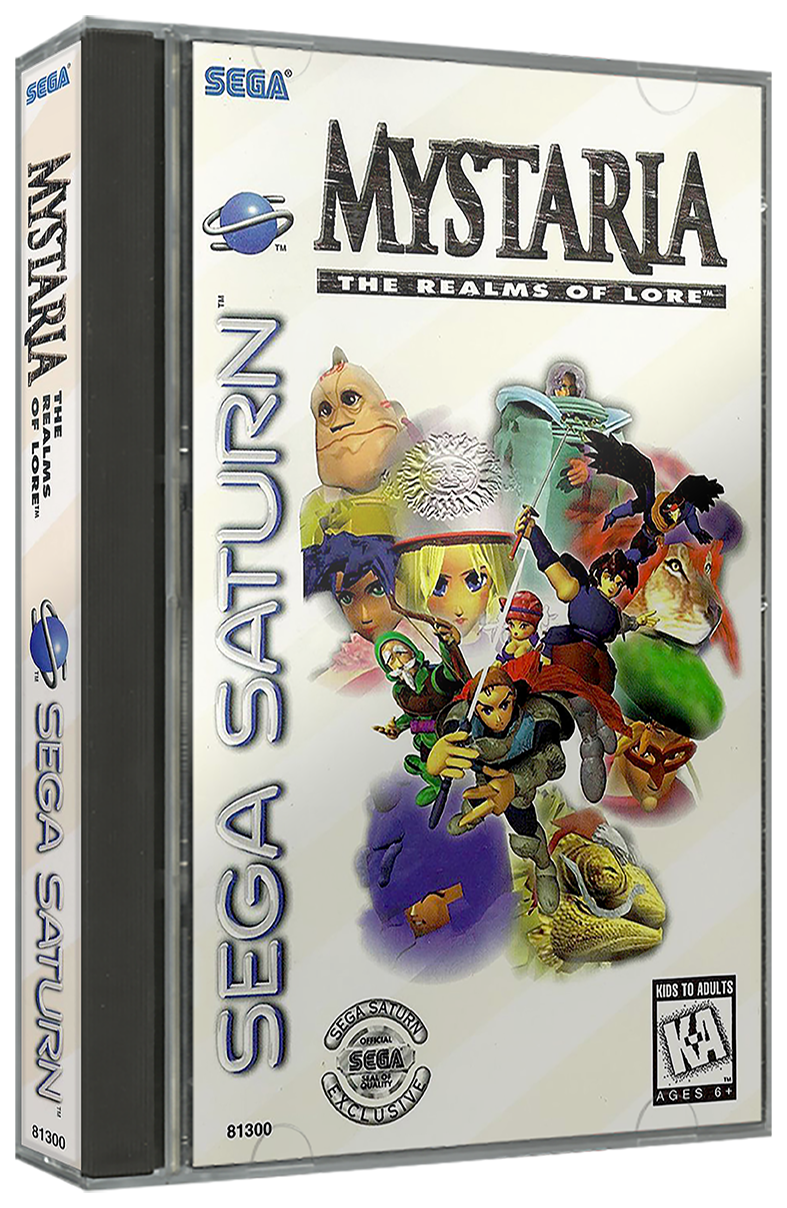 Mystaria - The Realms of Lore | NTSC | Sega Saturn | SS | En | Reproduction Case and Booklet - NO GAME