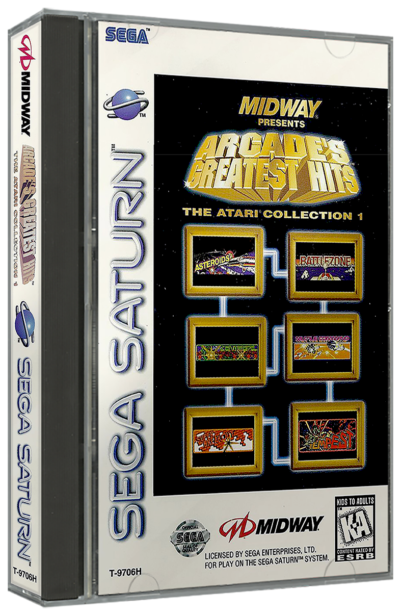Arcade's Greatest Hits - The Atari Collection 1 | NTSC | Sega Saturn | SS | En | Reproduction Case and Booklet - NO GAME