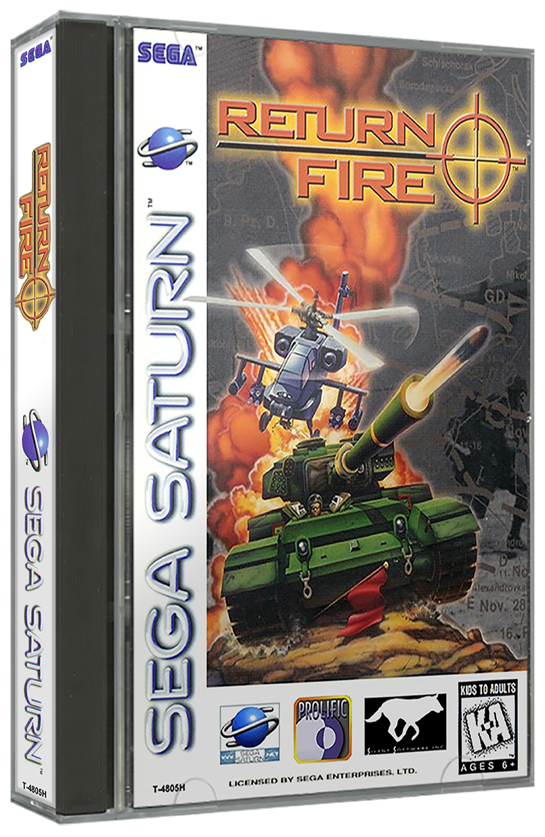 Return Fire | NTSC | Sega Saturn | SS | En | Reproduction Case and Booklet - NO GAME