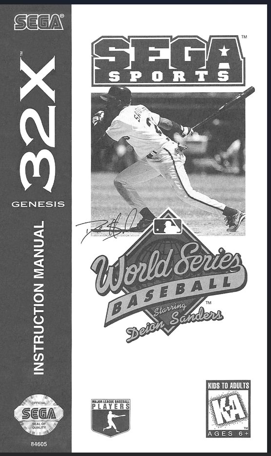 World Series Baseball | NTSC | Sega 32X | 32X | En | Reproduction Box and Inner Tray