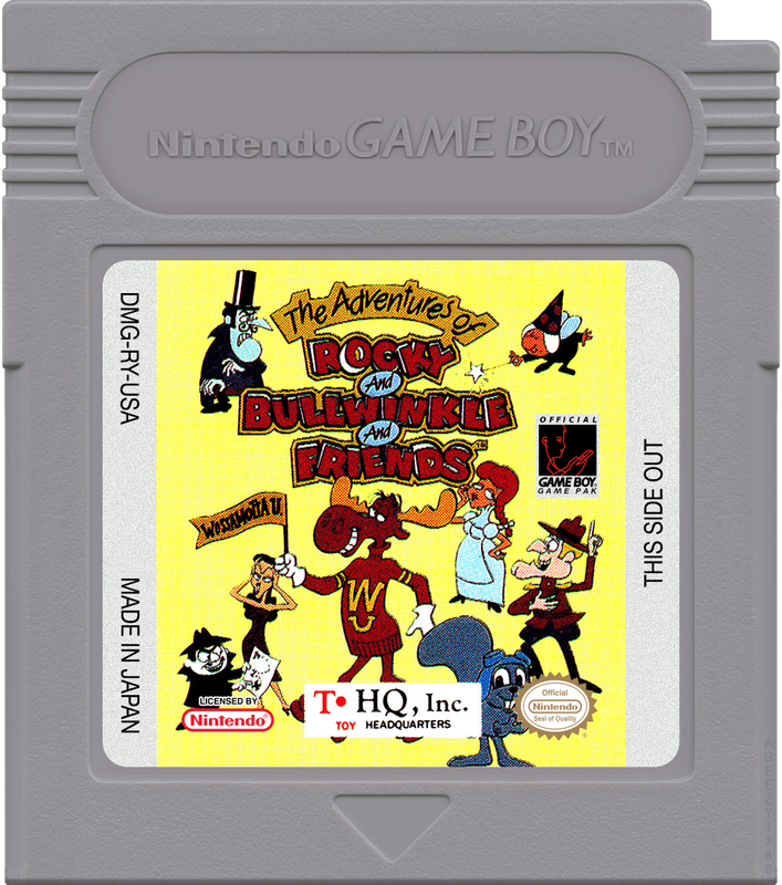 Adventures of Rocky and Bullwinkle and Friends, The Cartridge Label