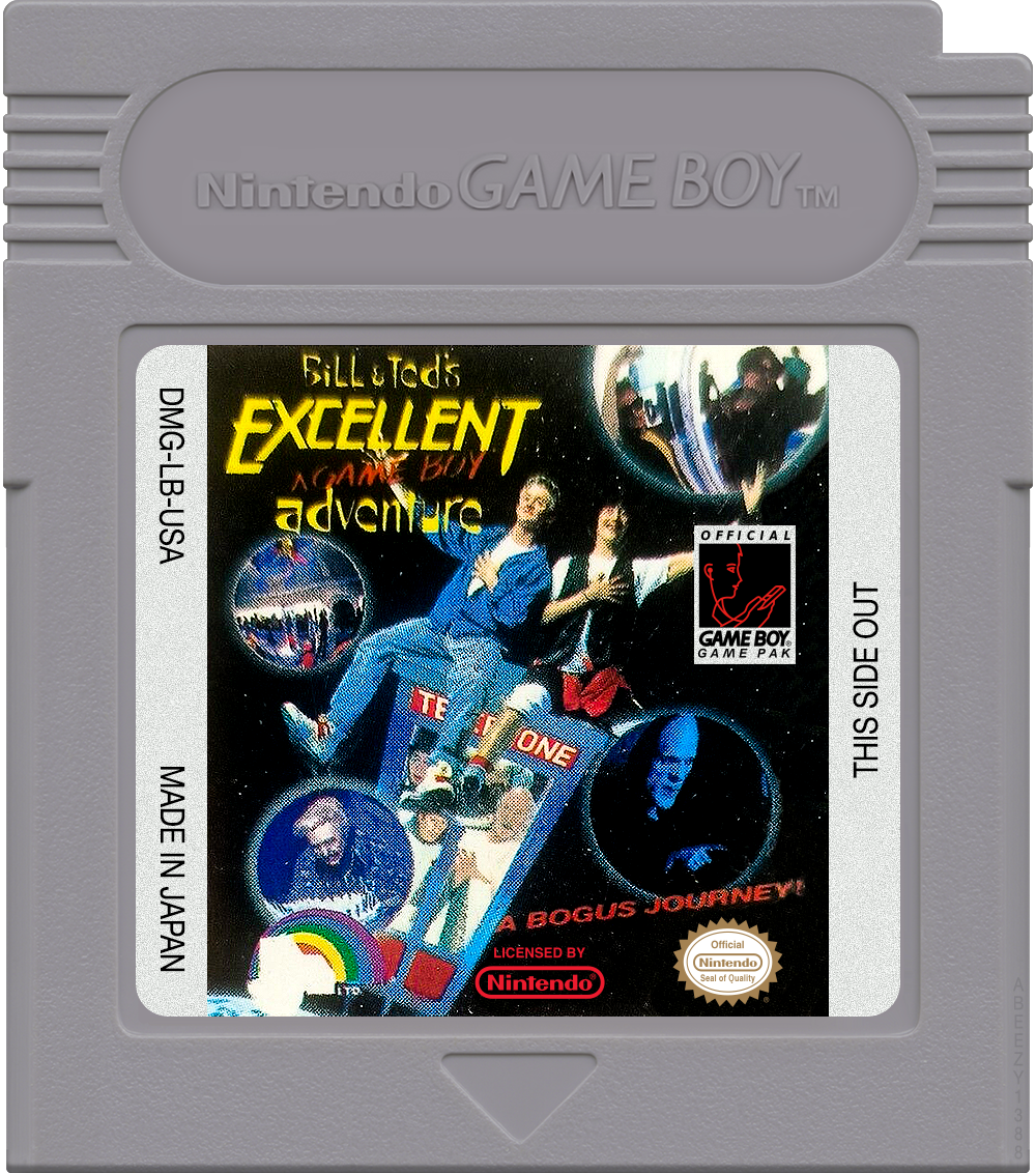 Bill &amp; Ted's Excellent Game Boy Adventure - A Bogus Journey! Cartridge Label