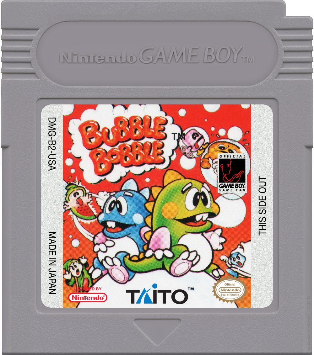 Bubble Bobble Cartridge Label