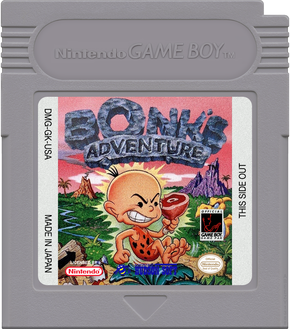 Bonk's Adventure Cartridge Label