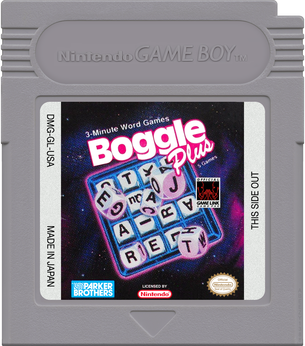 Boggle Plus Cartridge Label
