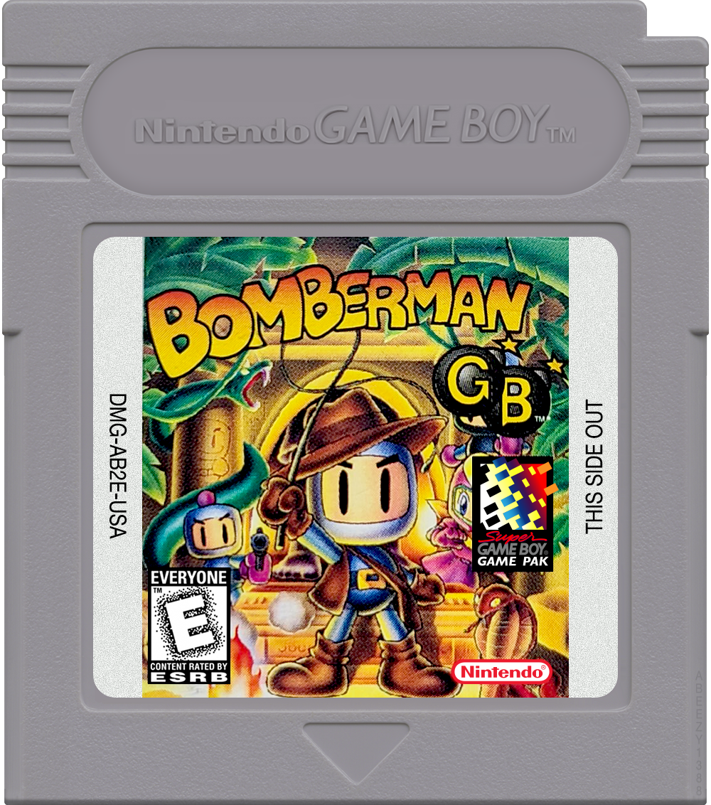 Bomberman GB Cartridge Label