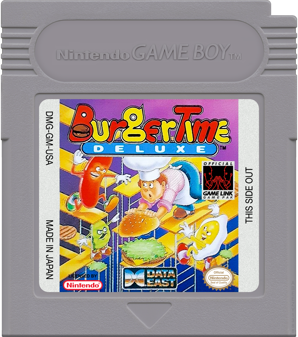 BurgerTime Deluxe Cartridge Label