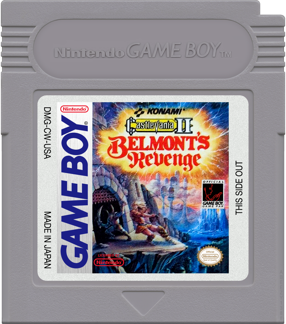 Castlevania II - Belmont's Revenge Cartridge Label