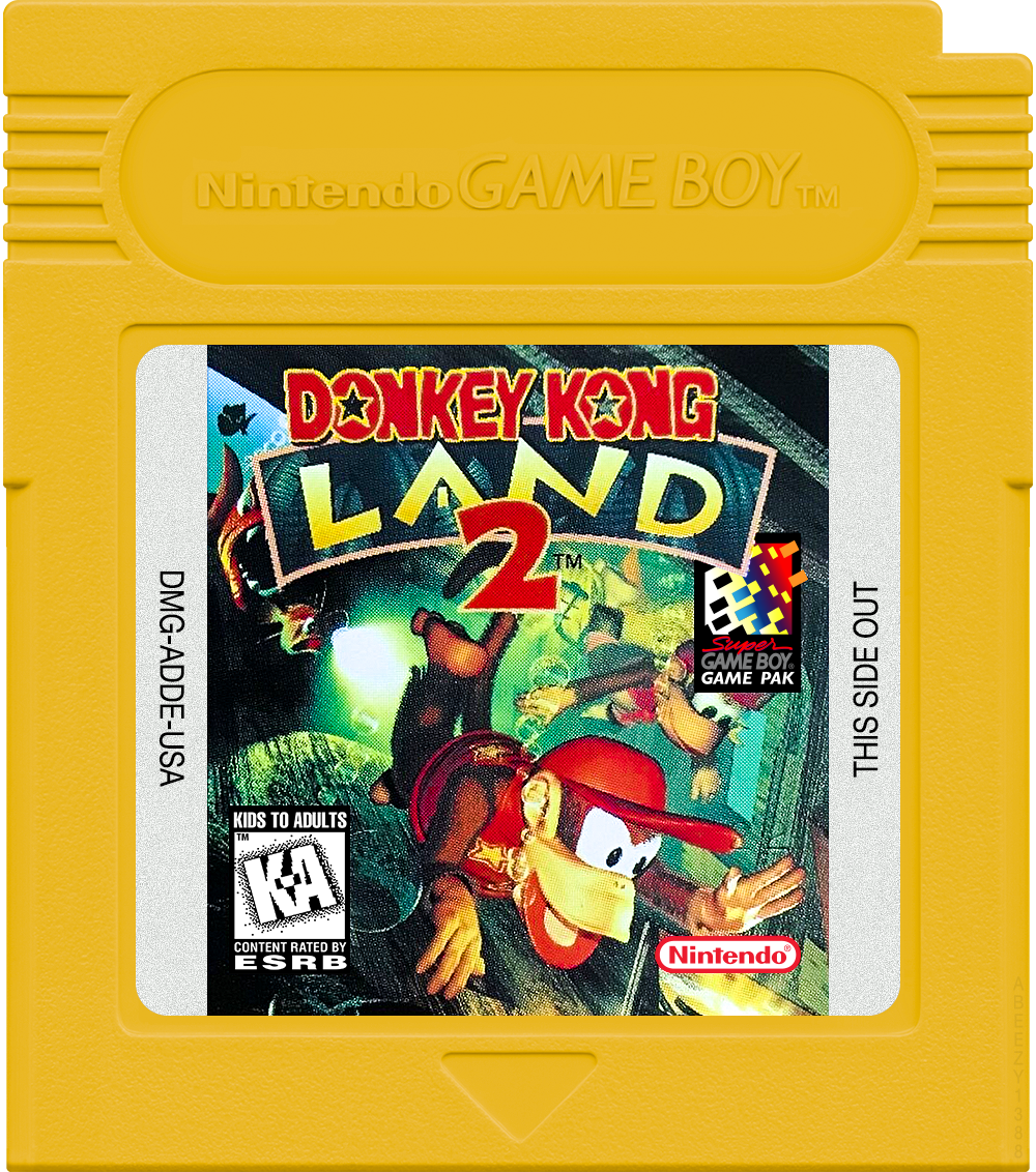 Donkey Kong Land 2 Cartridge Label